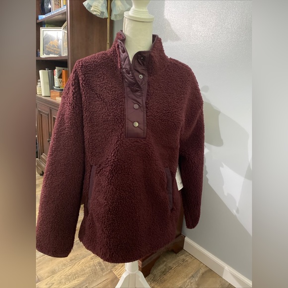 Athleta Cozy Sherpa Snap Sweatshirt - Picture 3 of 10